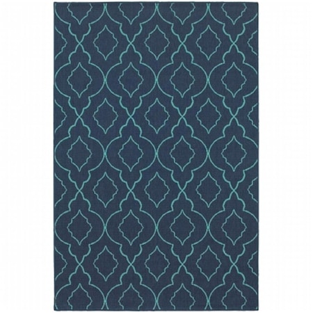 Sphinx By Oriental Weavers Oriental Weavers Meridian 7541B 8 and apos; Round Round - Navy/ Blue-Polypropylene M7541B240RDST